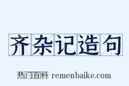 齐杂记造句是什么意思的图片